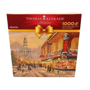 Thomas Kinkade Puzzle Studios A Christmas Wish Lionel 1000 Piece New Sealed